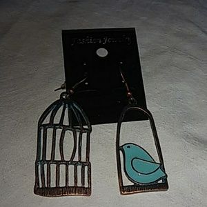 unknown Jewelry - Fun bird and cage earrings NWT unknown Jewelry - Fun bird and cage earrings NWT